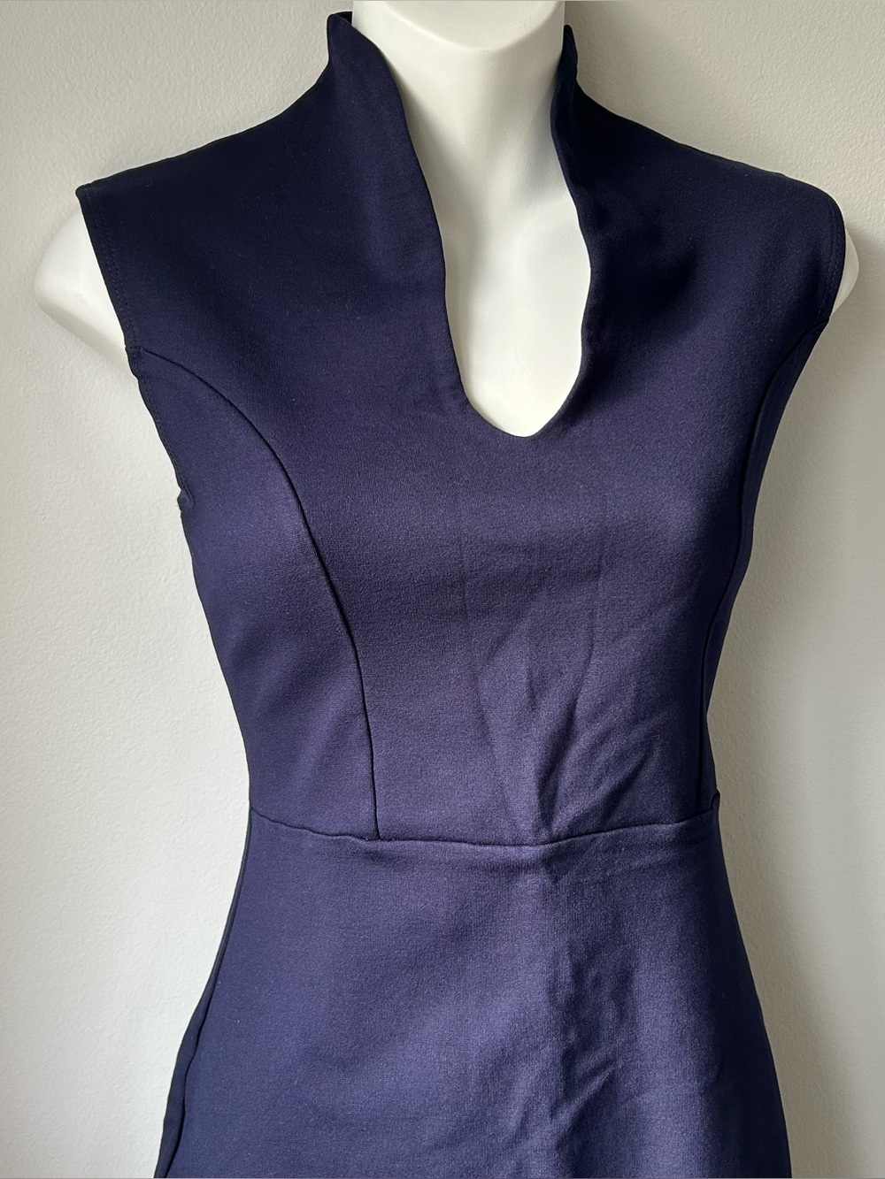 Rolla Coster Navy Blue Fitted  Mini Zipper Back Dress